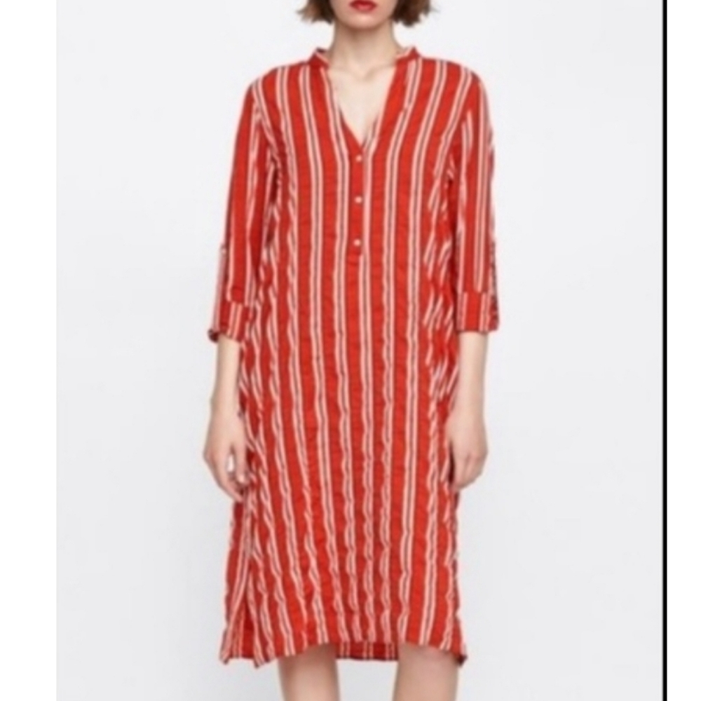 Zara long sleeve caftan dress